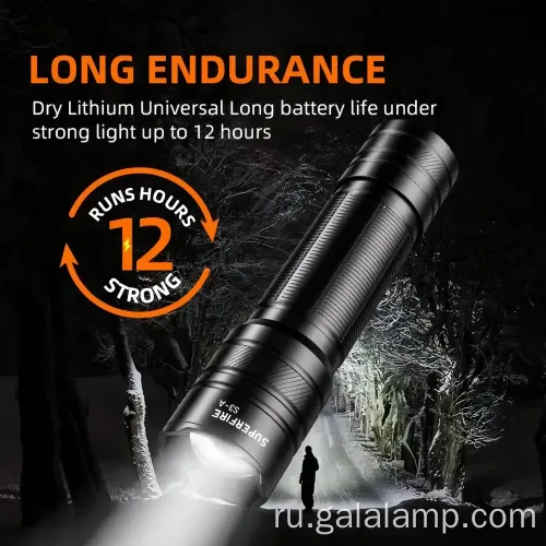 Светодиодный водонепроницаемый фонарик USB -зарядка